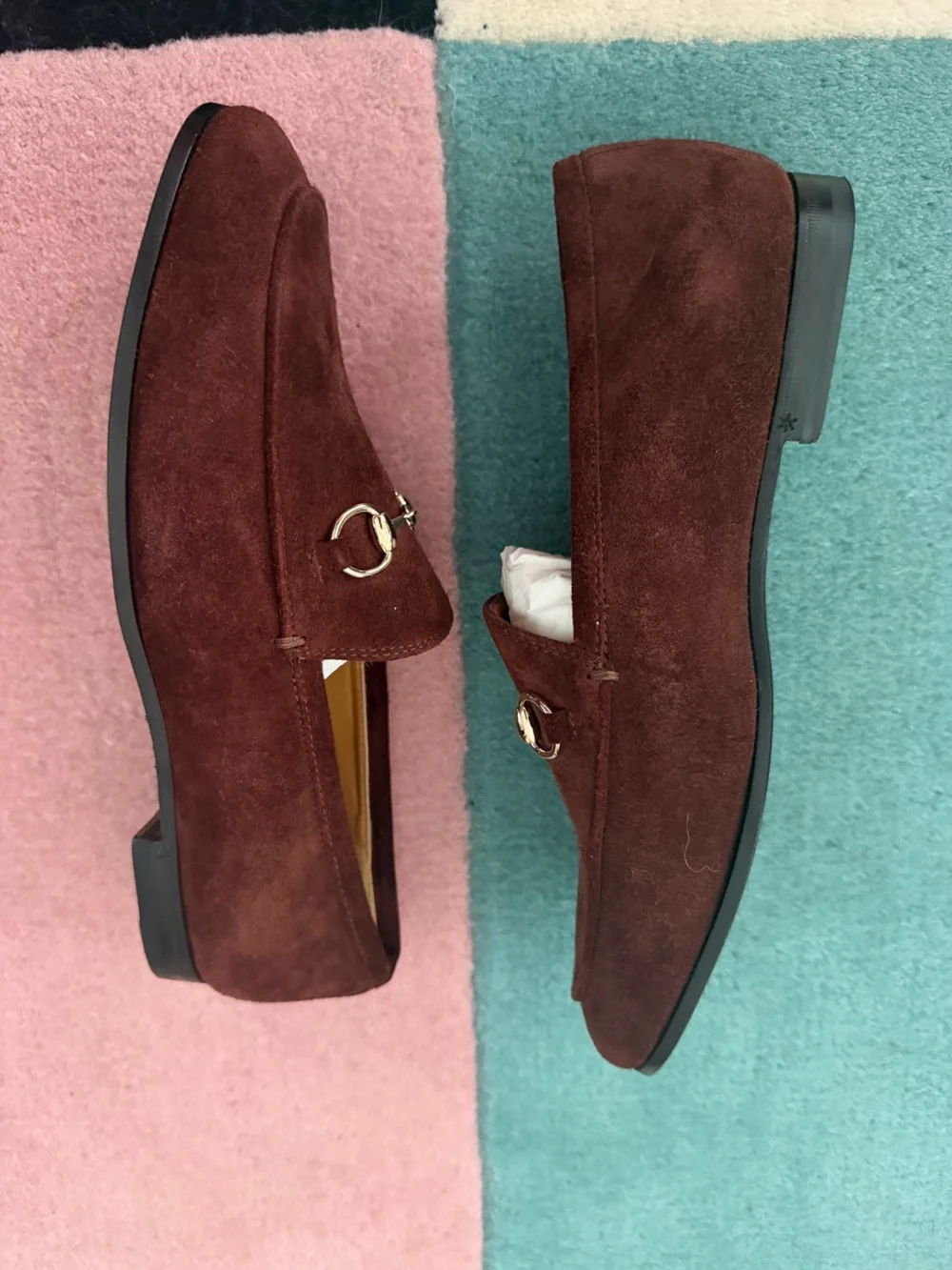 Gucci Brown Suede Horsebit Loafers